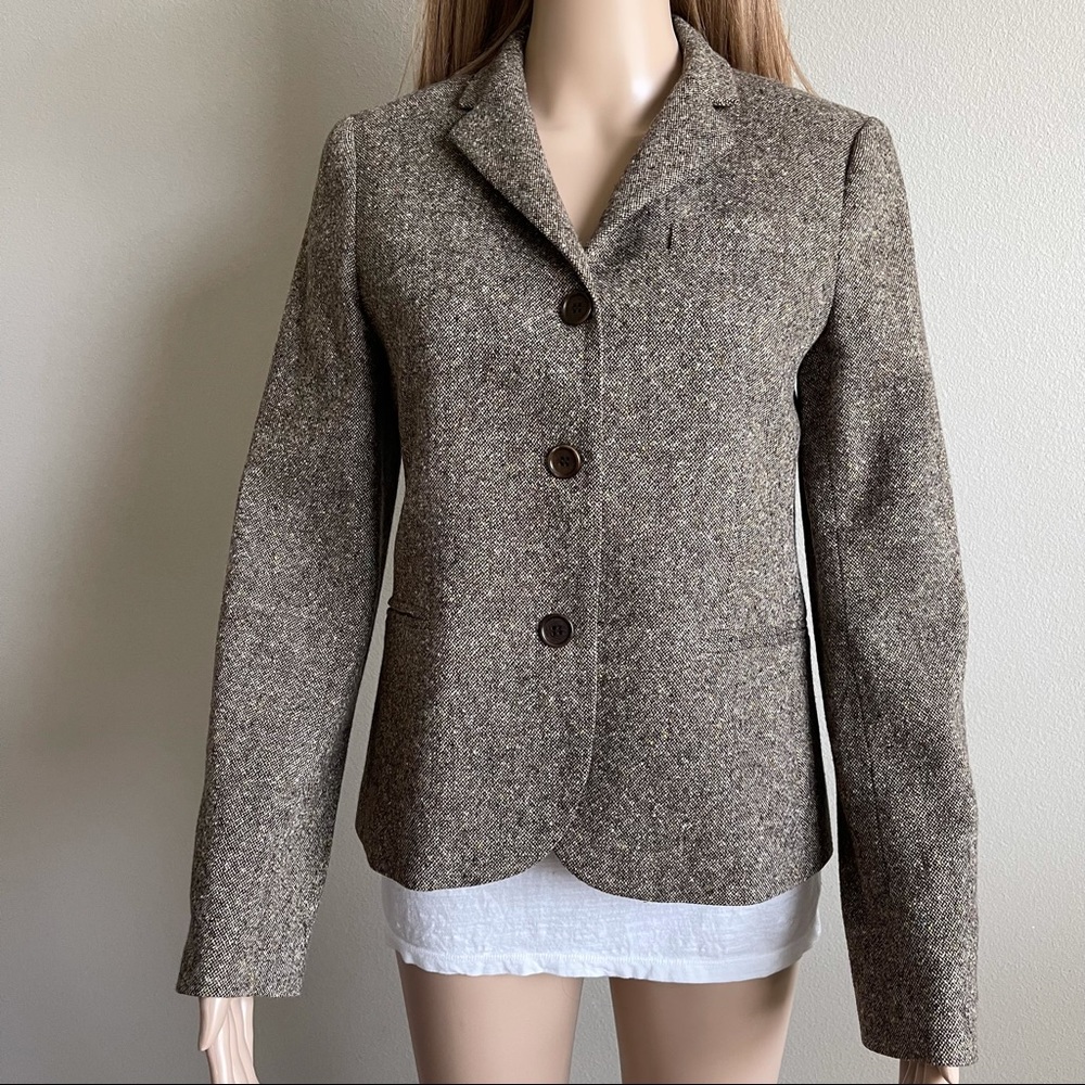 Theory Brown Tweed Blazer